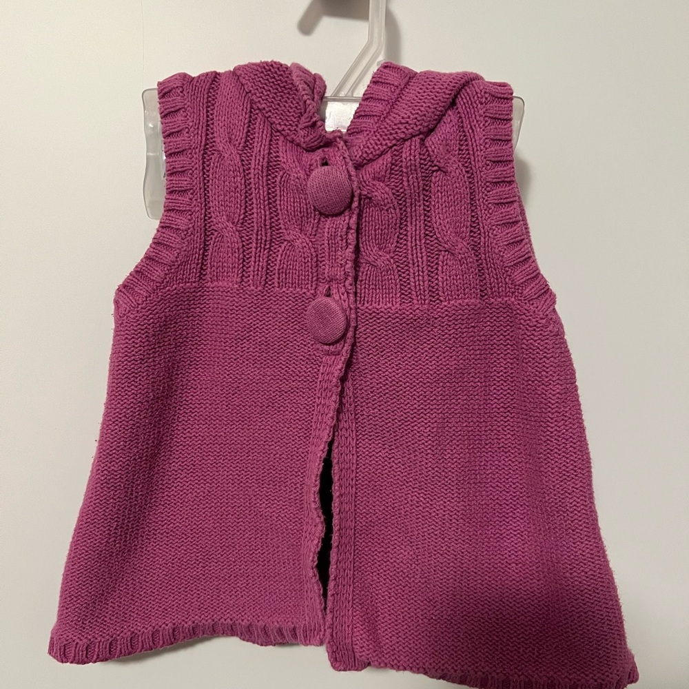 Y2K Greendog Pink Knit Hooded Vest